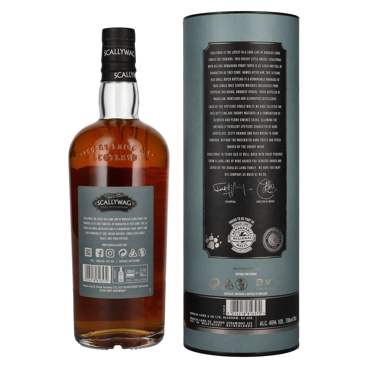 Douglas Laing SCALLYWAG 10 Years Old Speyside Blended Malt 46% Vol. 0,7l in gift box
