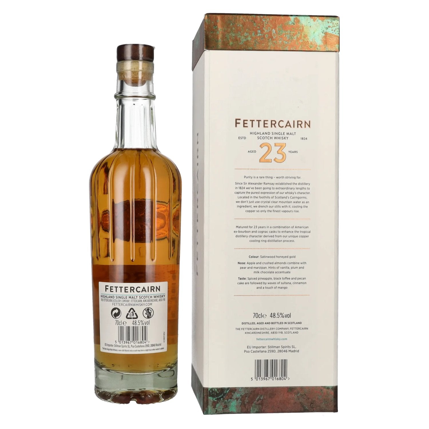 Fettercairn 23 Years Old Highland Single Malt Scotch Whisky 48,5% Vol. 0,7l en coffret cadeau