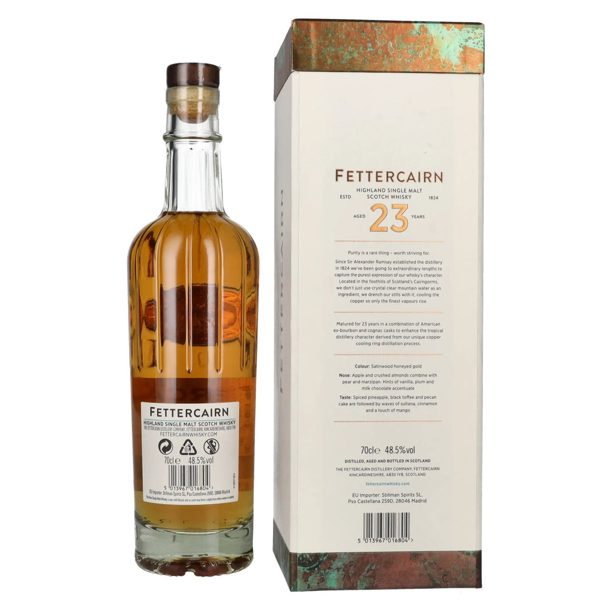 Fettercairn 23 Years Old Highland Single Malt Scotch Whisky 48,5% Vol. 0,7l en coffret cadeau