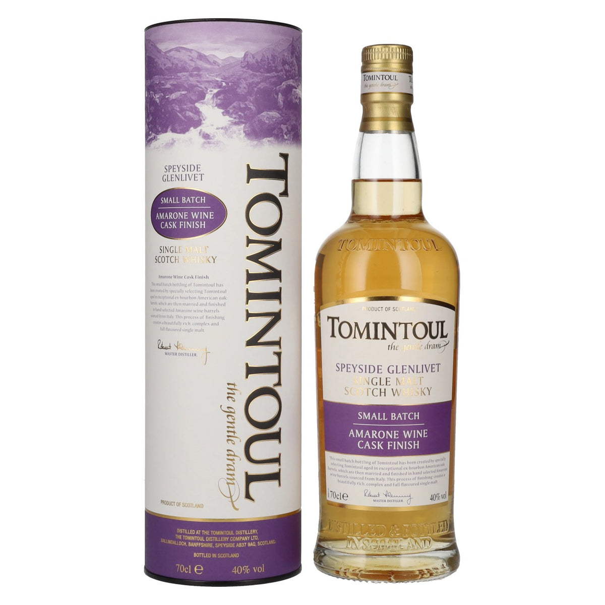 Tomintoul Small Batch Amarone Wine Cask Finish 40% vol. 0,7l en boîte cadeau