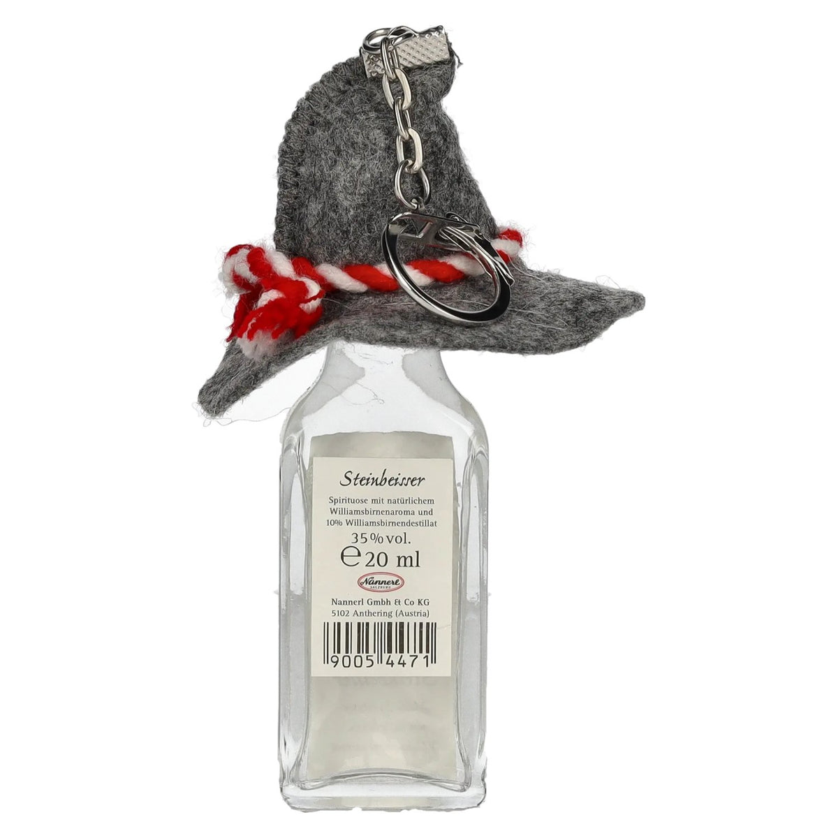 Nannerl Alpine schnapps STEINBEISSER Williams 35% vol. 0.02l with felt hat