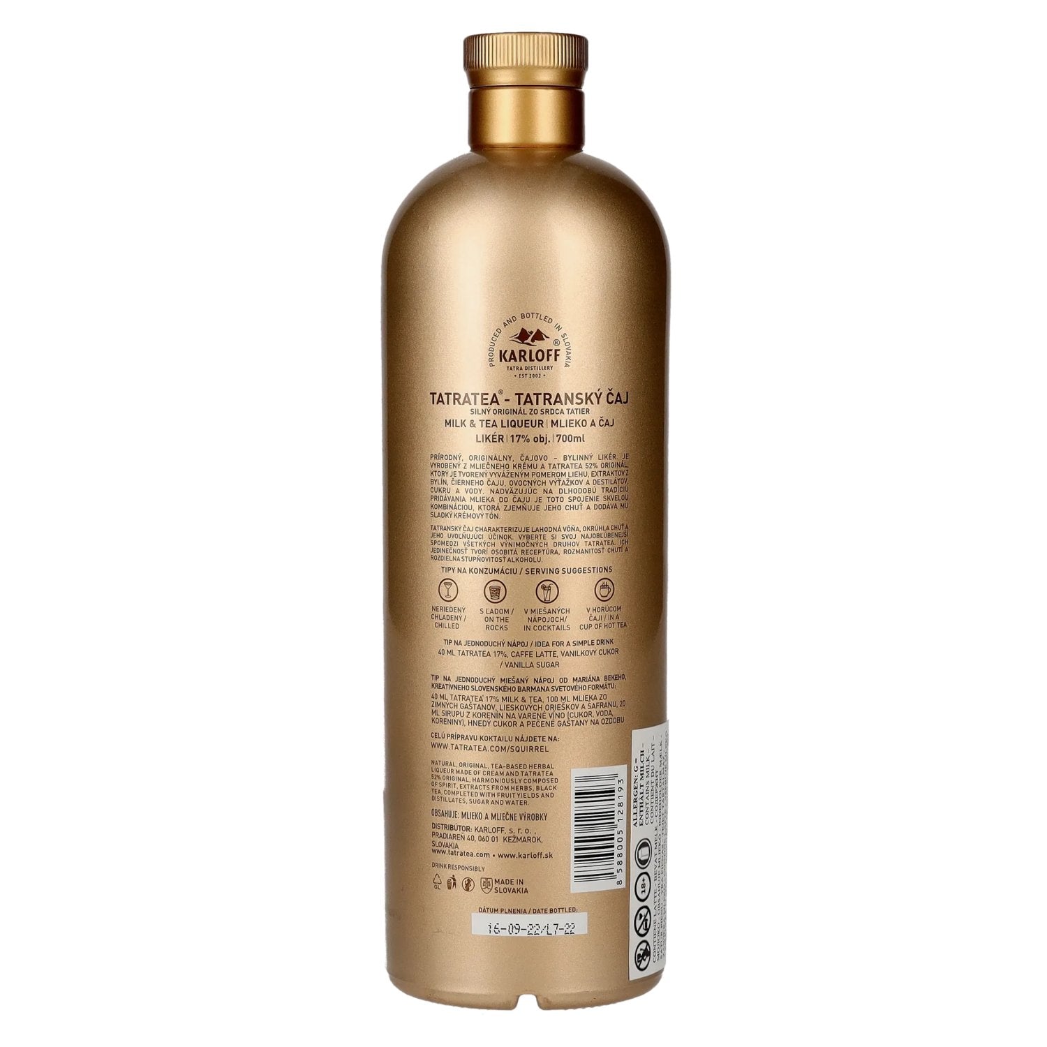 TATRATEA Liqueur de lait et de thé 17% vol. 0,7l