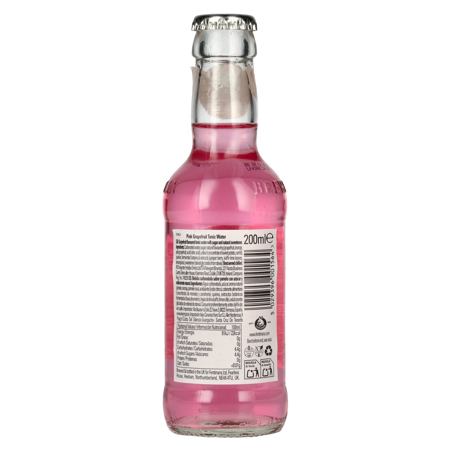 Fentimans PINK GRAPEFRUIT Eau tonique 0,2l