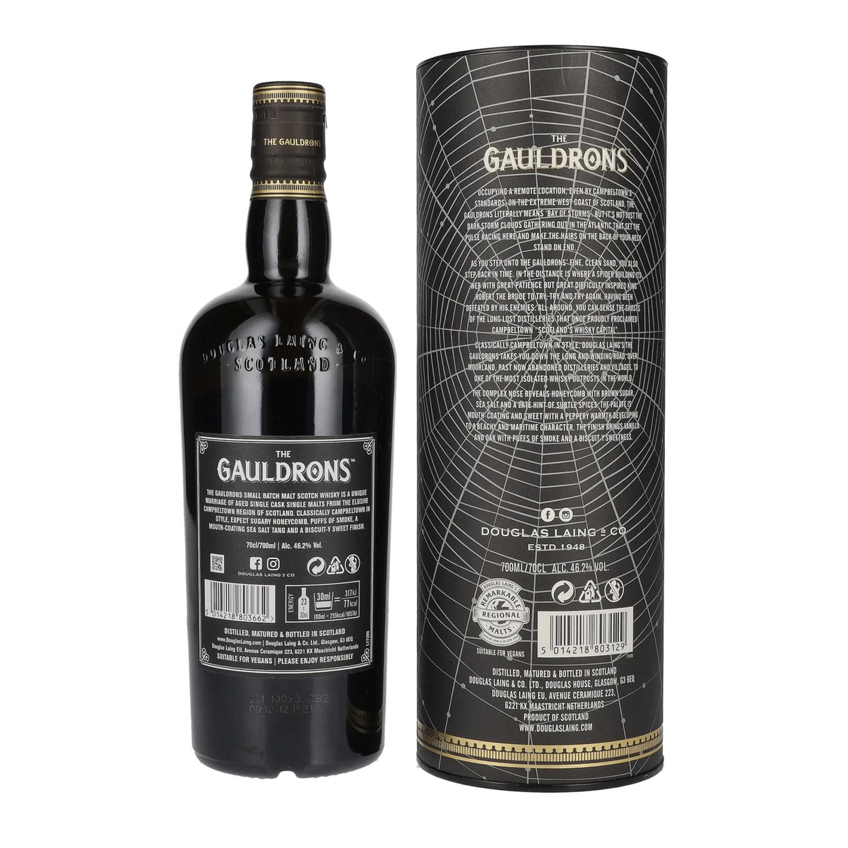 Douglas Laing THE GAULDRONS Small Batch Bottling 46,2% Vol. 0,7l en coffret cadeau