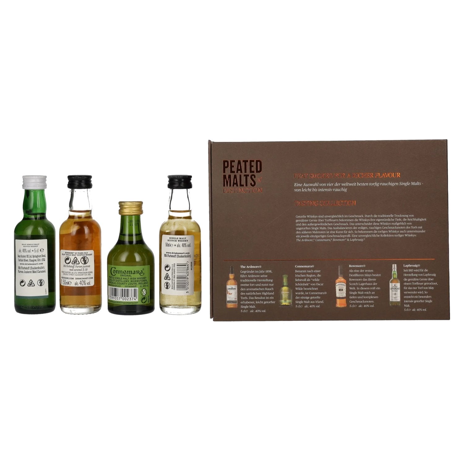 Peated Malts of Distinction Tasting Selektion Set 40% Vol. 4x0,05l