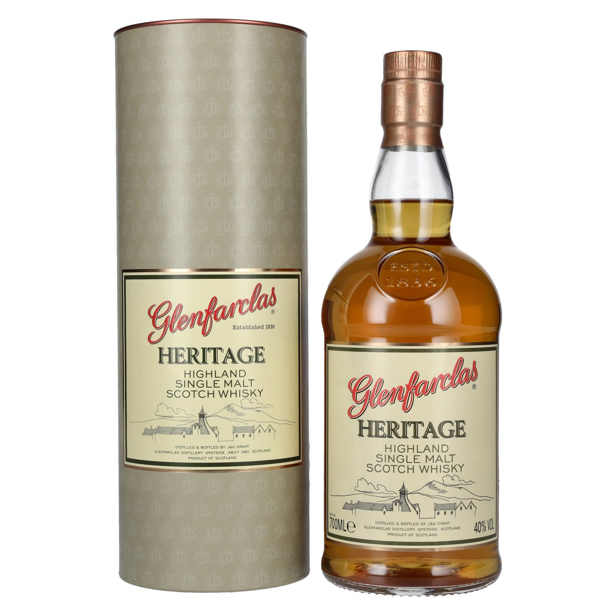 Glenfarclas HERITAGE Highland Single Malt Scotch Whisky 40% Vol. 0,7l en coffret cadeau
