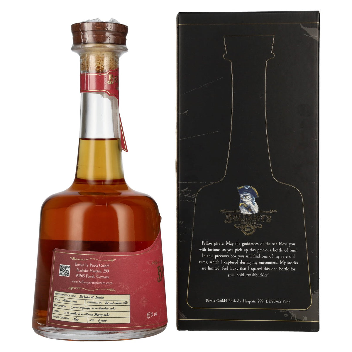 Bellamy's Reserve Rum OLOROSO CASK FINISH 43% vol. 0,7l en boîte cadeau