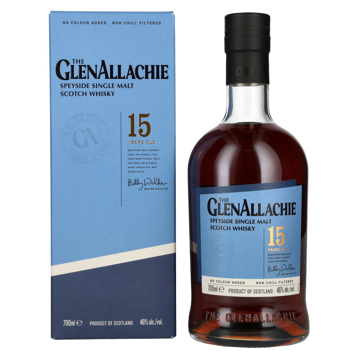 The GlenAllachie 15 Years Old Speyside Single Malt 46% Vol. 0,7l en boîte cadeau