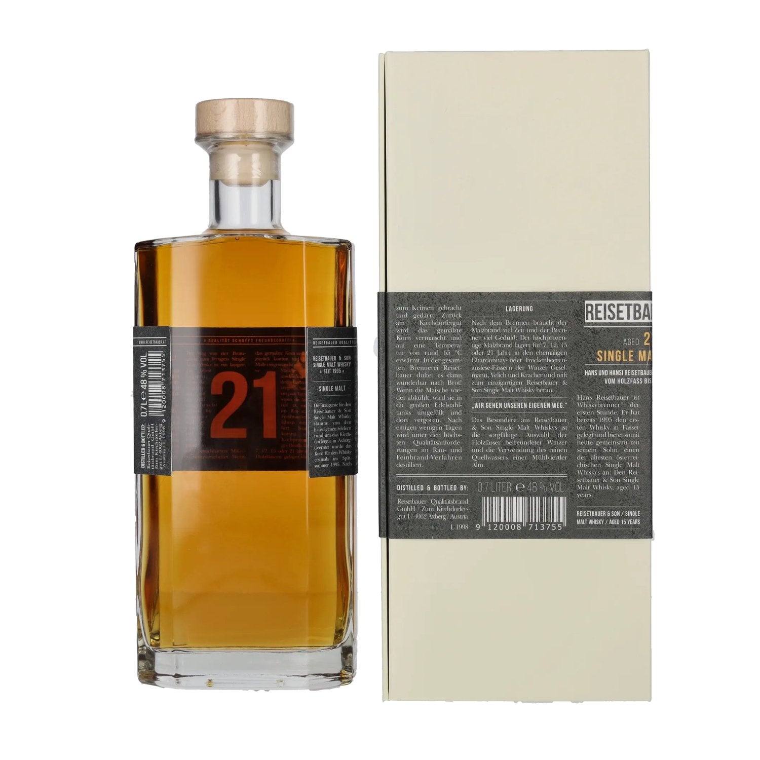 Reisetbauer & Son 21 Years Old Single Malt Whisky 48% Vol. 0,7l in Geschenkbox