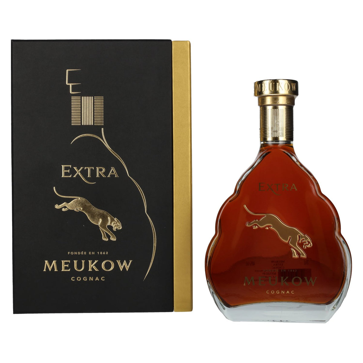 Meukow Cognac EXTRA 40 % vol., 0,7 l, dans un coffret cadeau