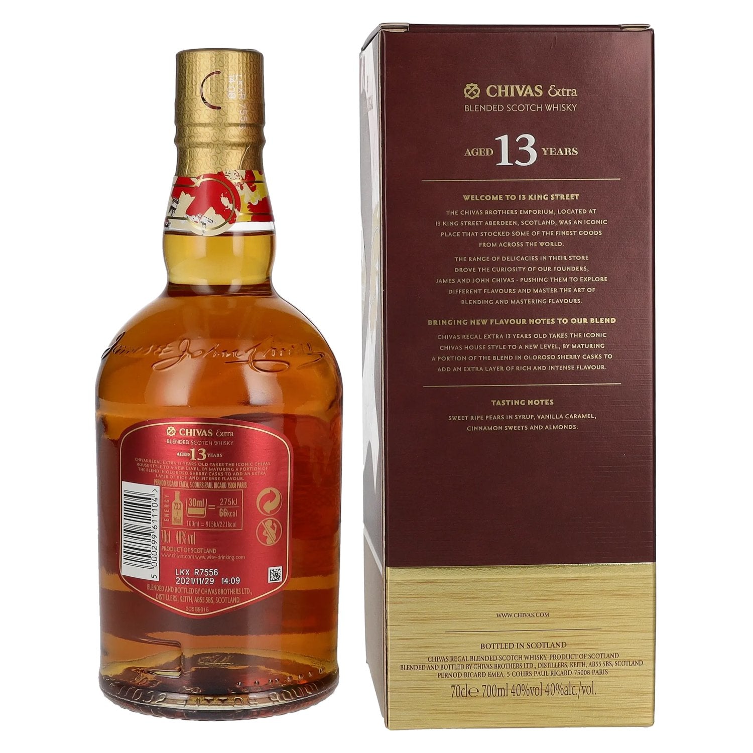 Chivas Regal EXTRA 13 Years Old OLOROSO SHERRY CASKS Finish 40% Vol. 0,7l in gift box
