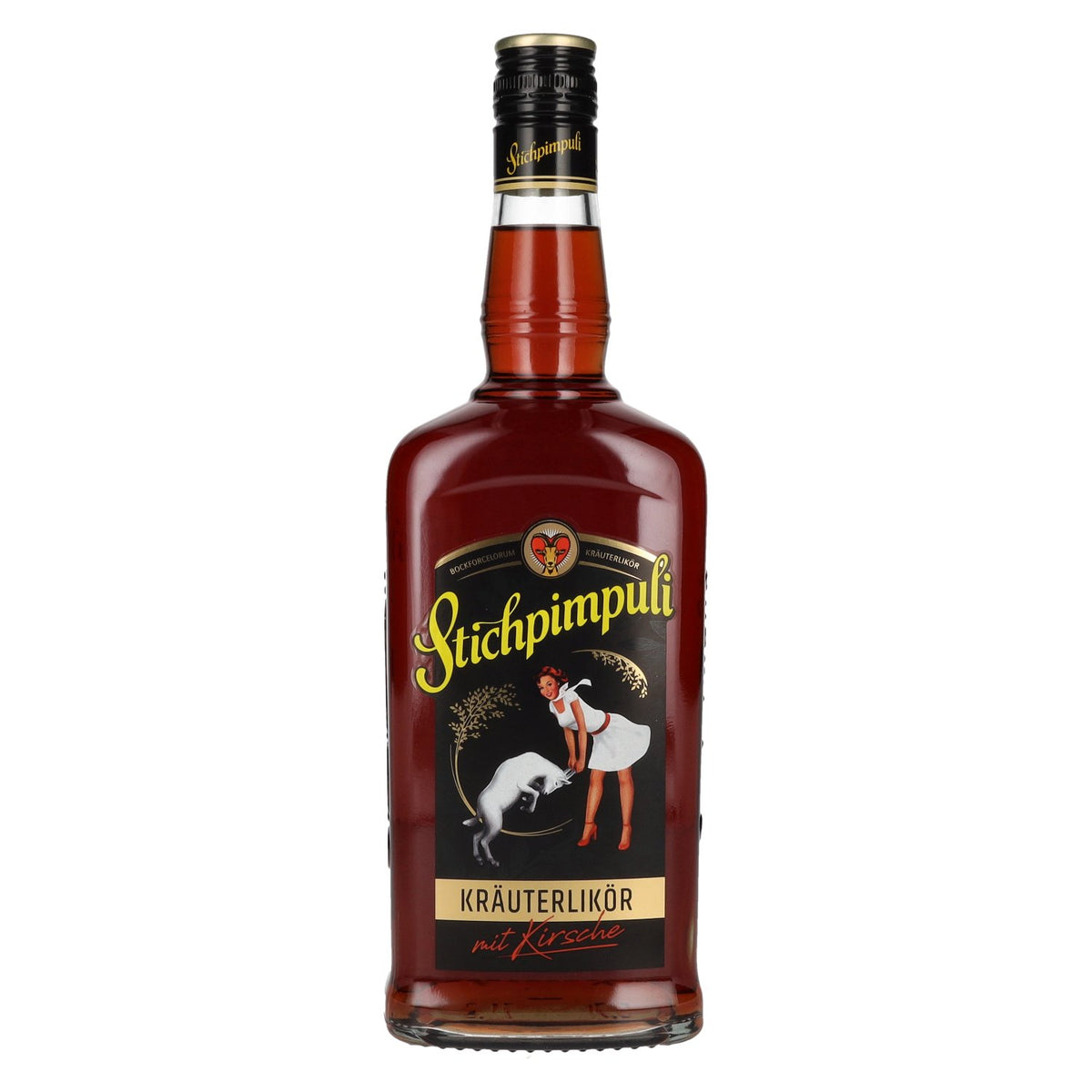 Stichpimpuli Bockforcelorum herbal liqueur with cherry 35% vol. 0.7l