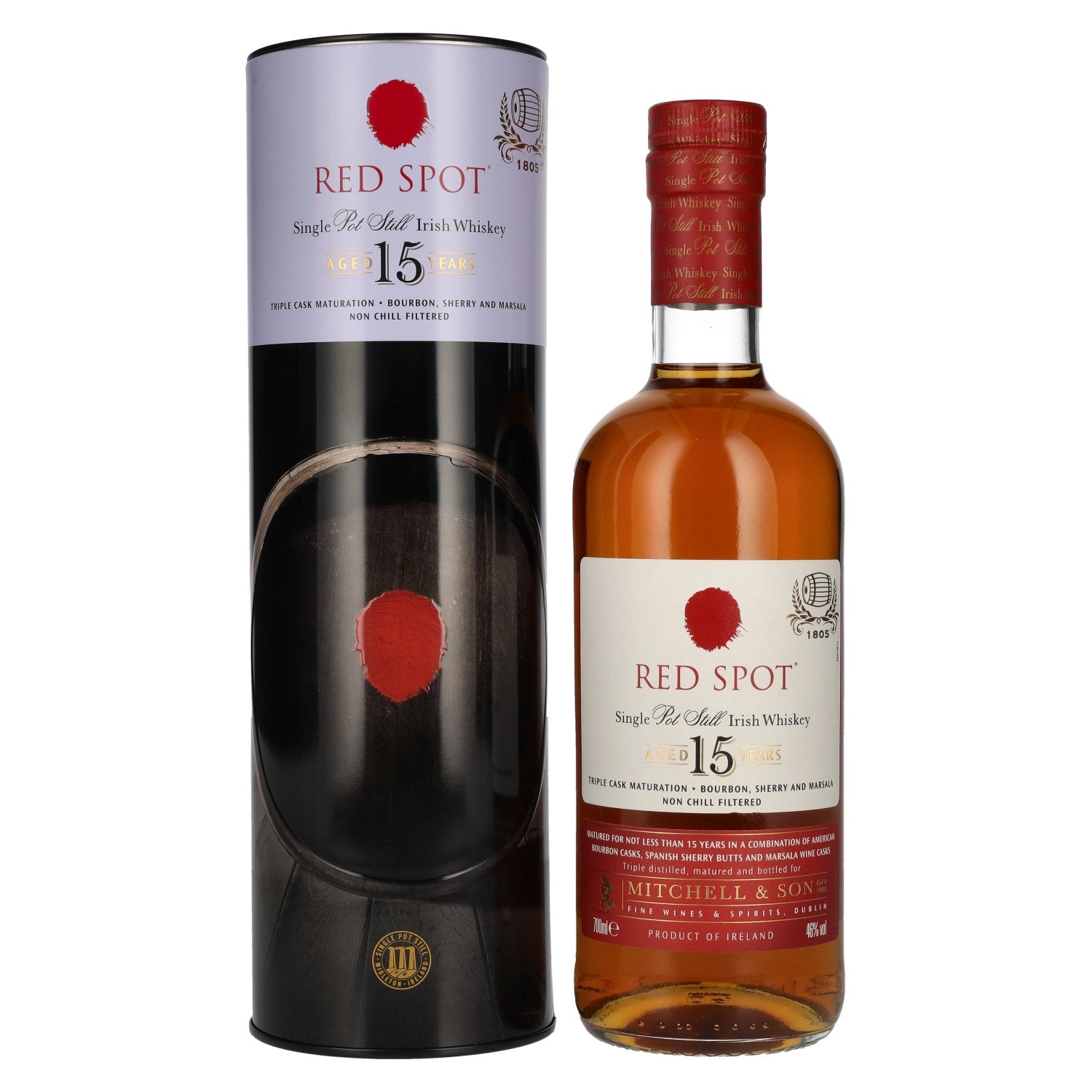 Red Spot 15 Years Old Single Pot Still Irish Whiskey 46% Vol. 0,7l in Tinbox