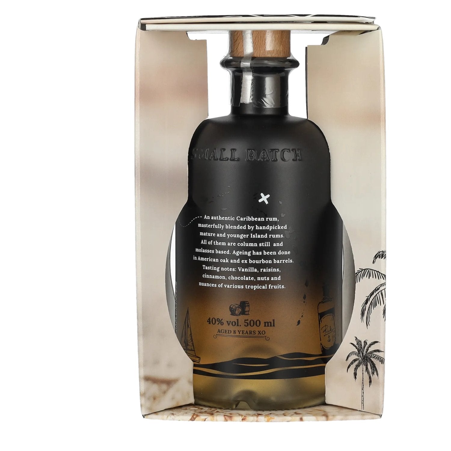 Rick Caribbean XO, rhum doux de 8 ans d'âge, 40 % vol., 0,5 l, dans un coffret cadeau
