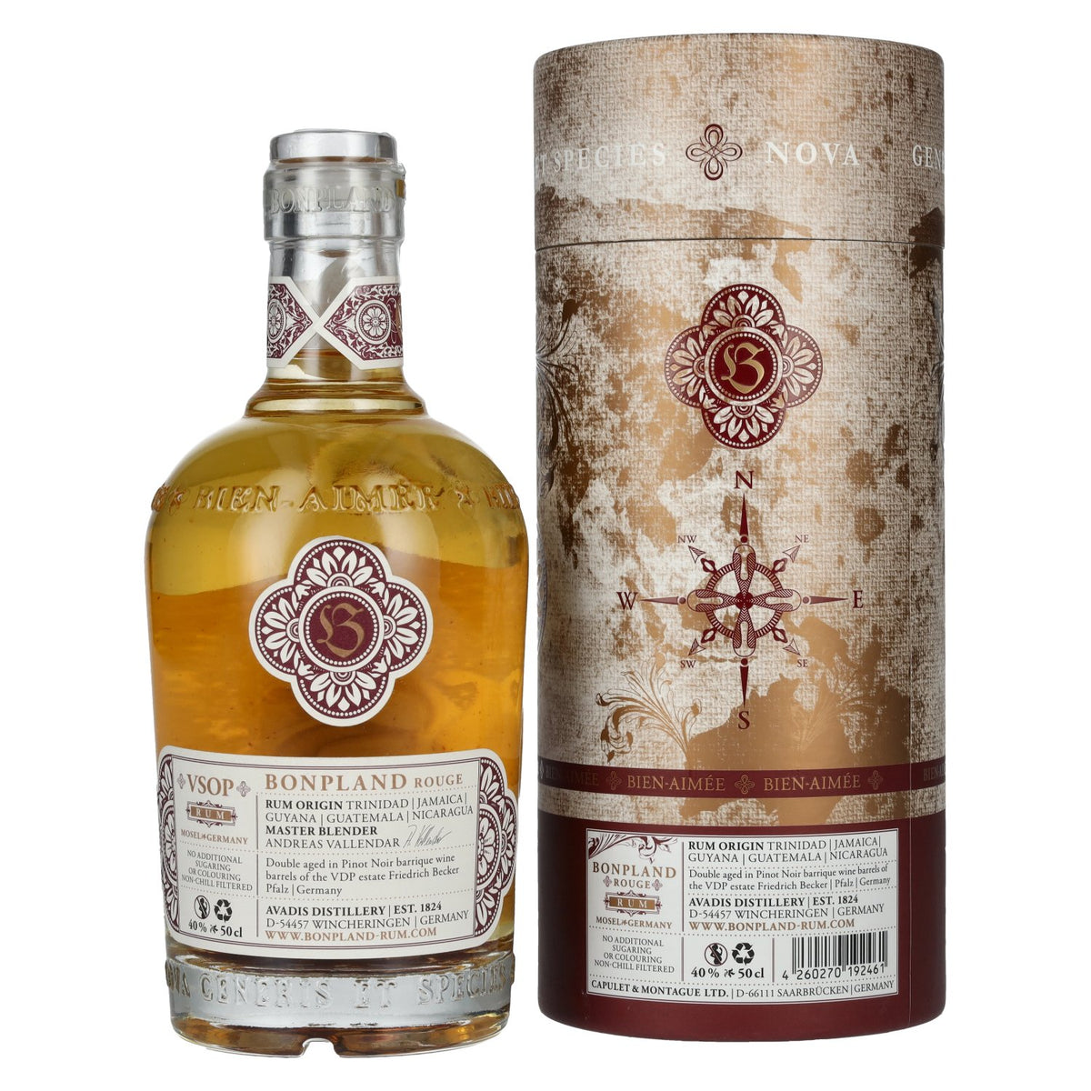 Bonpland Rum Rouge VSOP 40% Vol. 0,5l in gift box