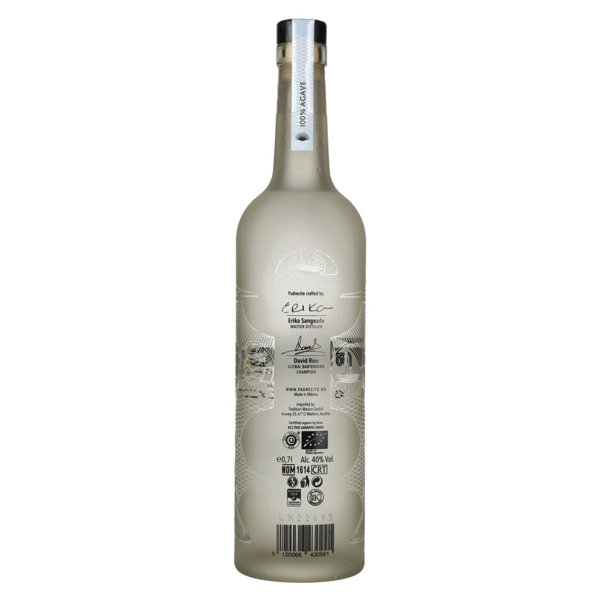 Padre Azul PADRECITO Premium Tequila Blanco 100% Agave 40% Vol. 0,7l