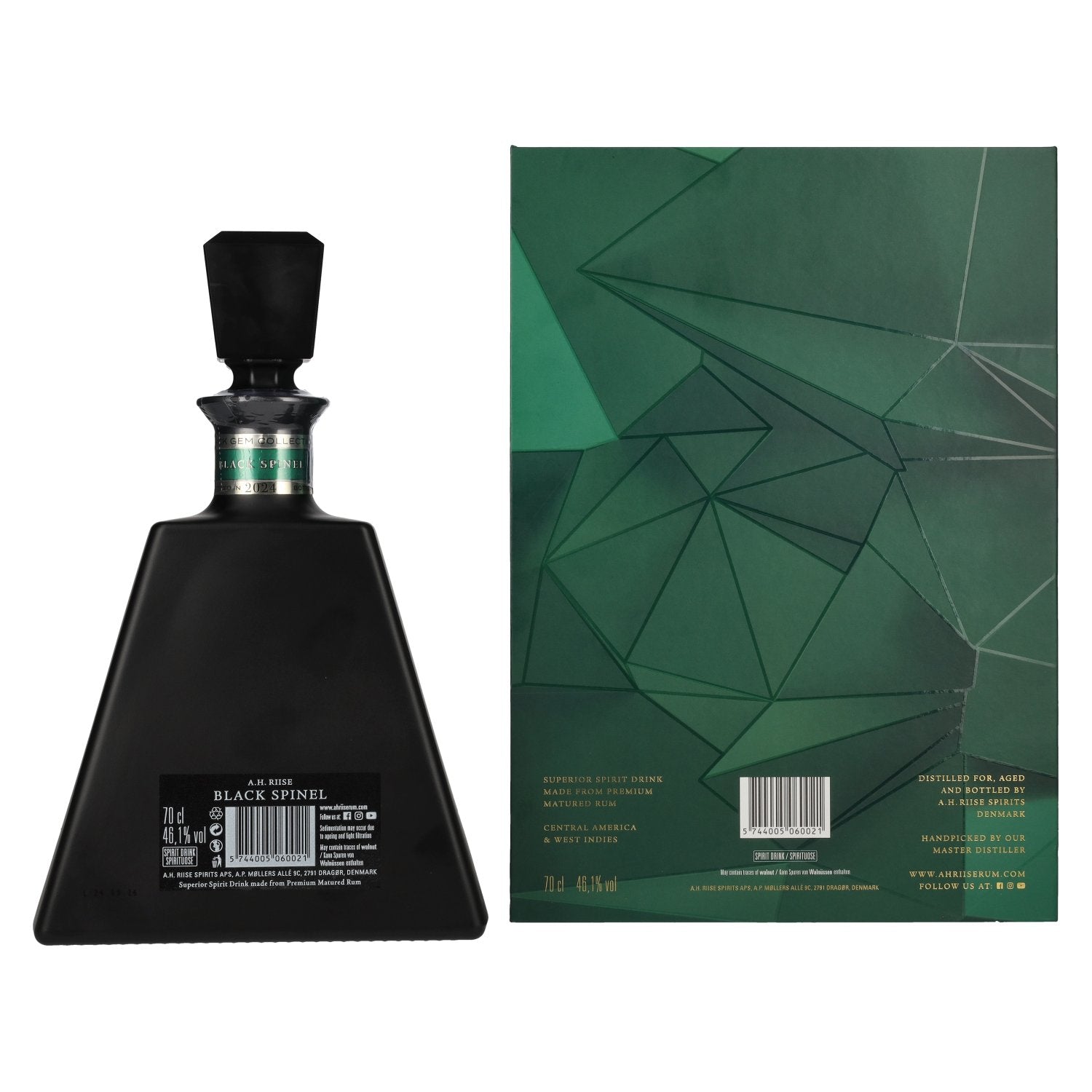 A.H. Riise Black Spinel BLACK GEM COLLECTION Spirit Drink 46,1% vol. 0,7l en coffret cadeau