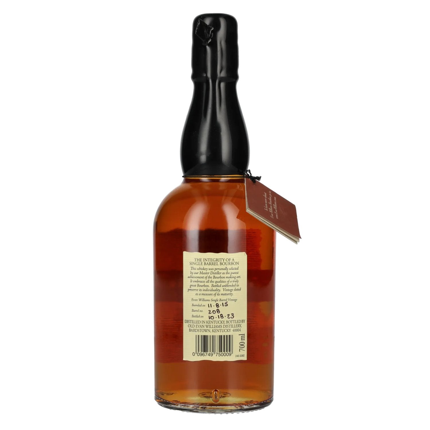 Evan Williams SINGLE BARREL Vintage 2015 43,3% Vol. 0,7l
