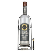 Beluga Gold Line Vodka Montenegro 40% vol. 3l in a gift box with a swivel stand and a brush