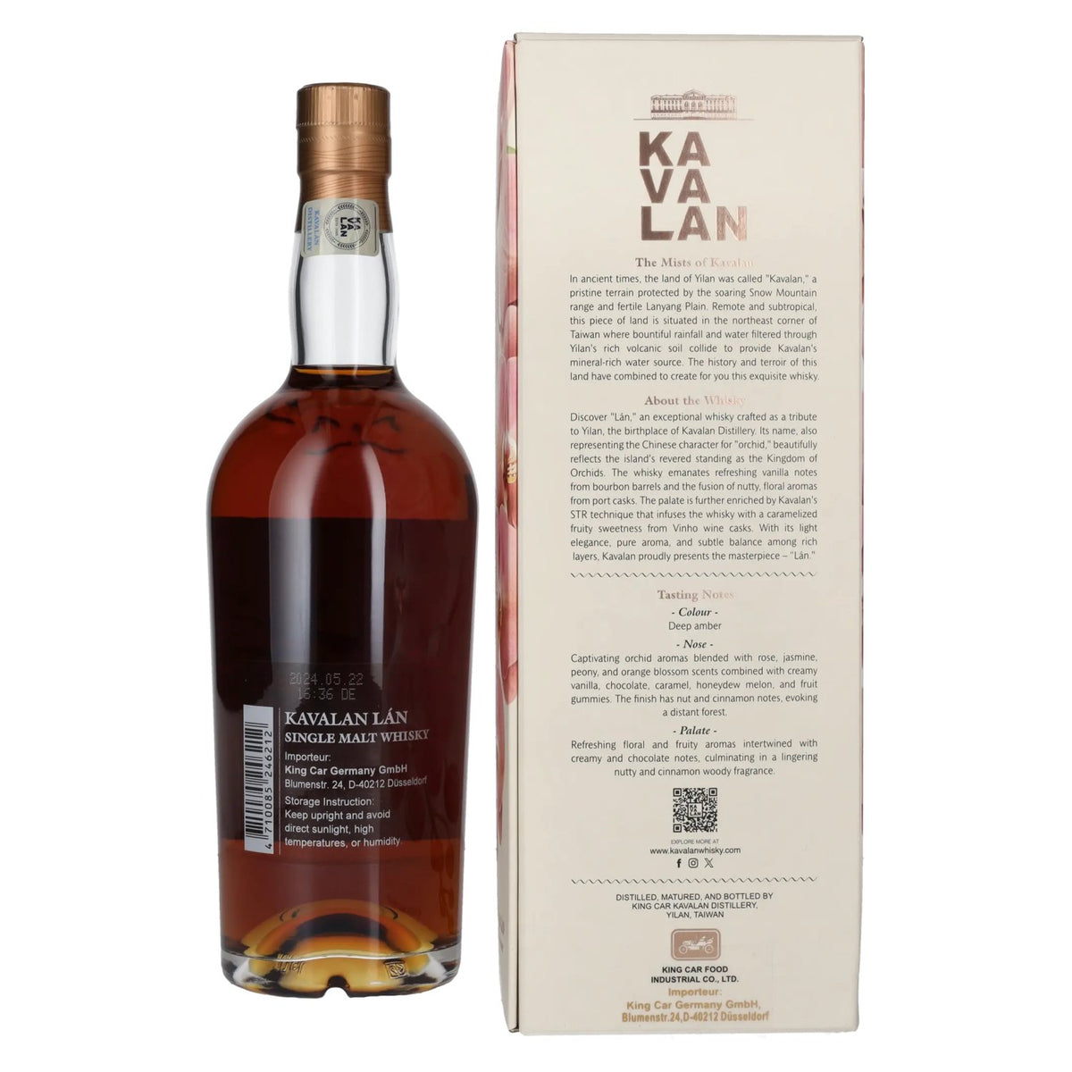 Kavalan LÁN Single Malt Whisky 43% Vol. 0,7l in Geschenkbox