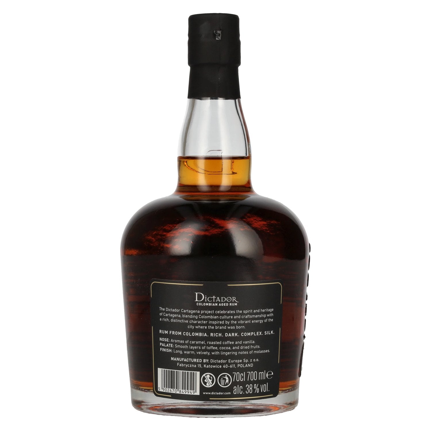 Dictador CARTAGENA Colombian Aged Rum 38% Vol. 0,7l