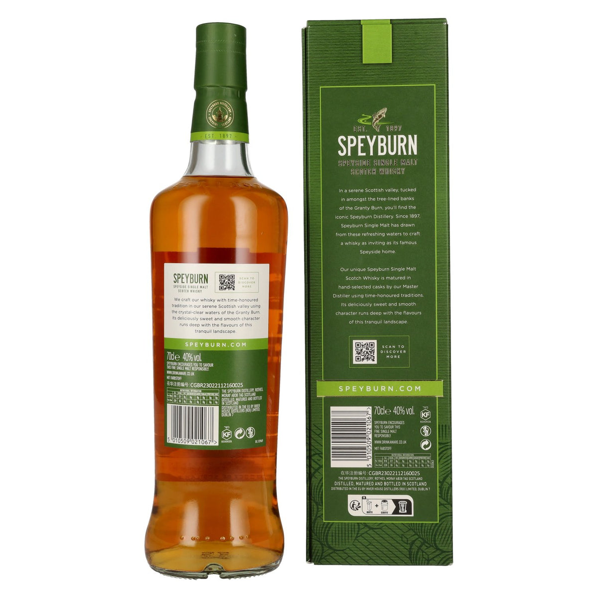 Speyburn 10 Years Old Speyside Single Malt Scotch Whisky 40% Vol. 0,7l in gift box