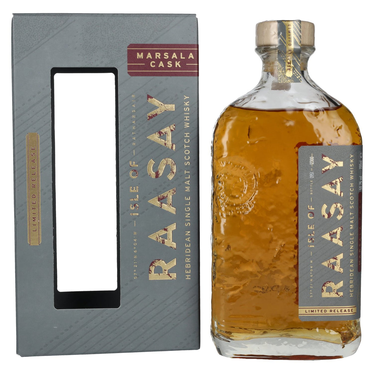 Isle of RAASAY Marsala Cask Single Malt Limited Release 50,7% vol. 0,7l en boîte cadeau