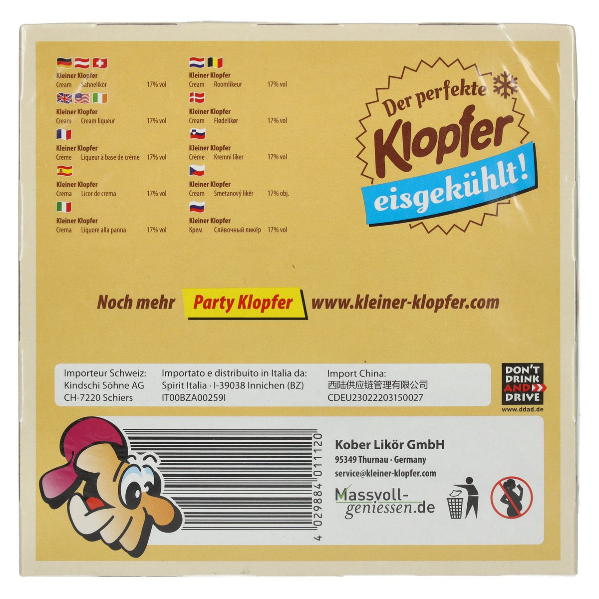 Kleiner Klopfer Cream 17% Vol. 25x0,02l