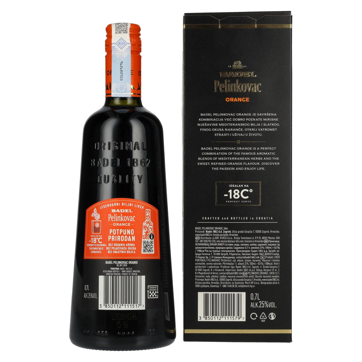 Badel Pelinkovac ORANGE 25% Vol. 0,7l in gift box