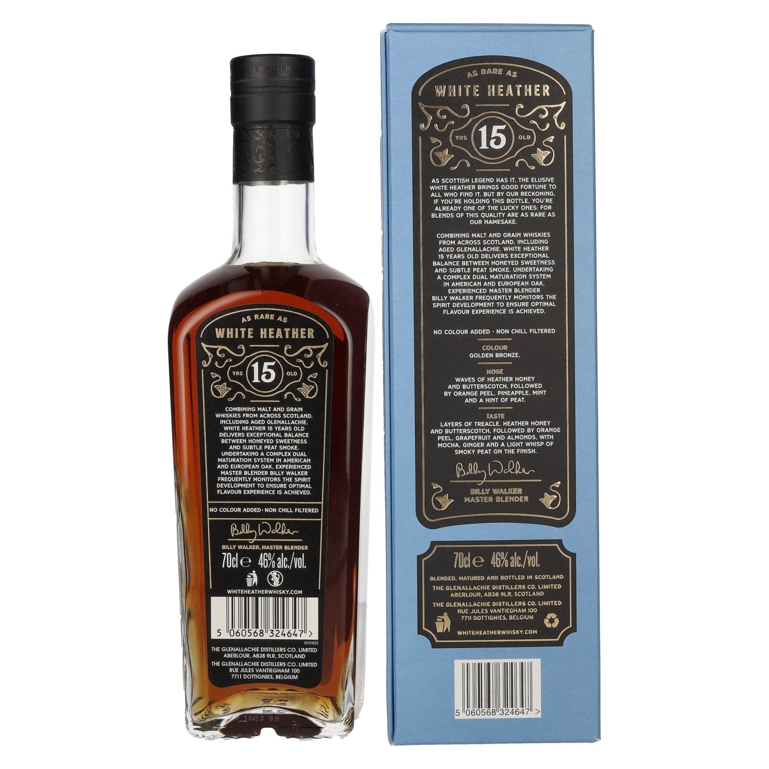 White Heather 15 Years Old Blended Scotch Whisky 46% Vol. 0,7l en boîte cadeau