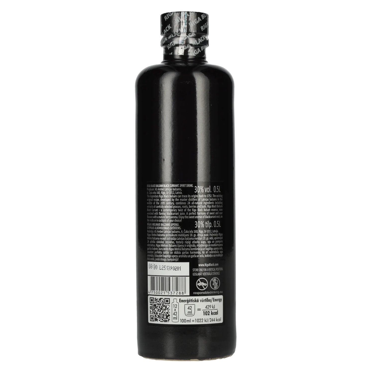 Riga Black Balsam 1752 Original Recipe Black CURRANT 30% vol. 0,5l
