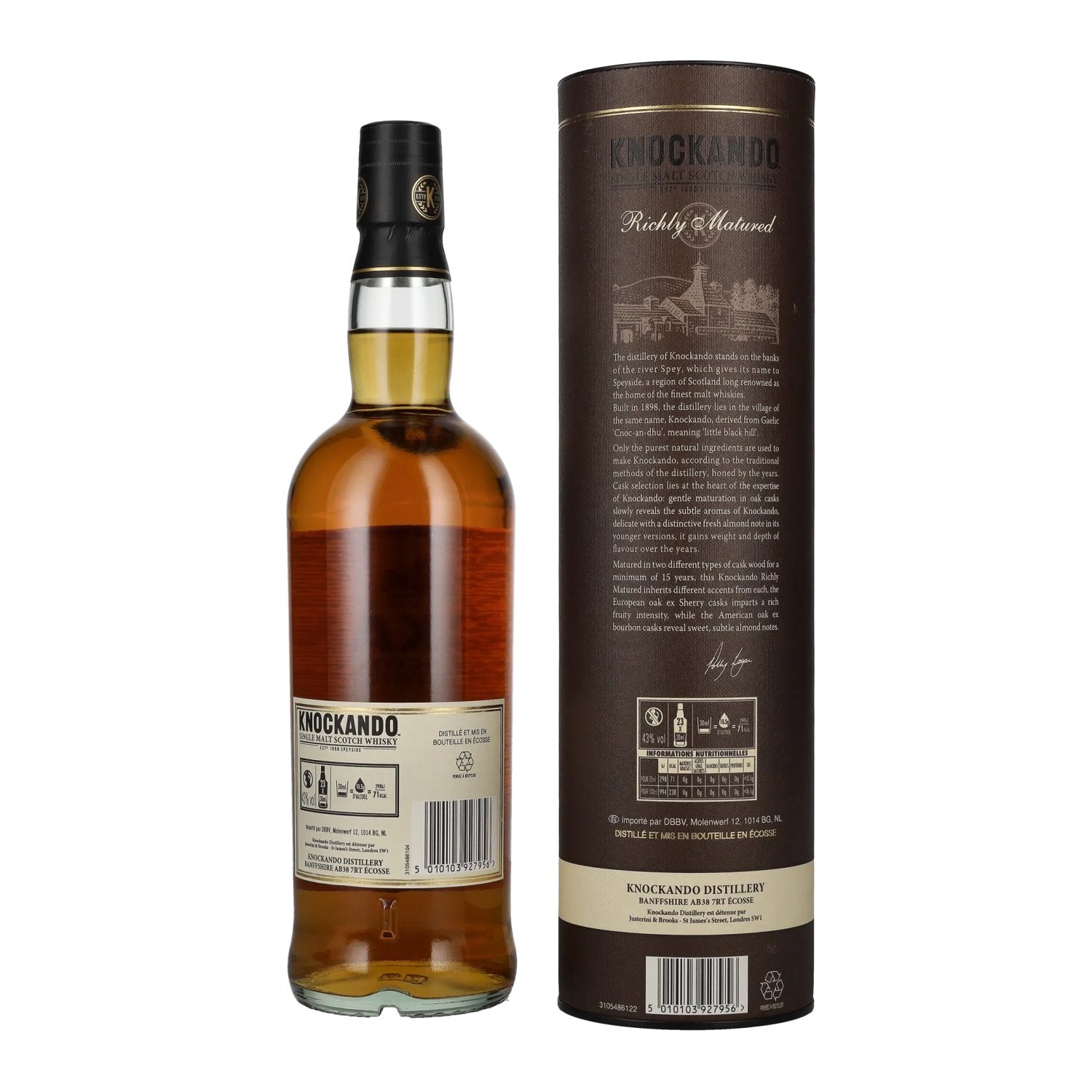 Knockando 15 Years Old Richly Matured 43% Vol. 0,7l in Geschenkbox