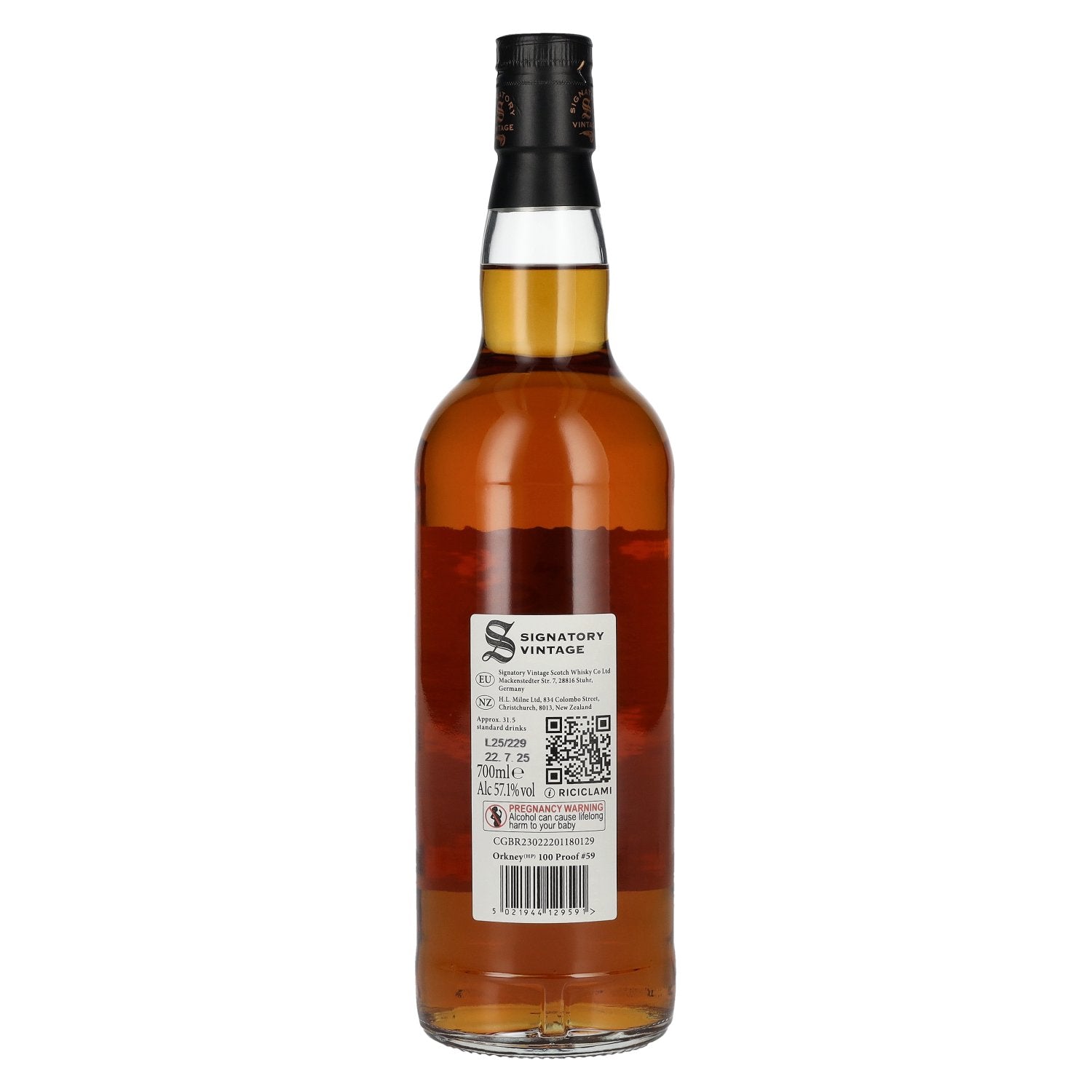Signatory Vintage 100 Proof Edition ORKNEY (HP) 14 Years Old Palo Cortado Cask #59 2011 57,1% Vol. 0,7l