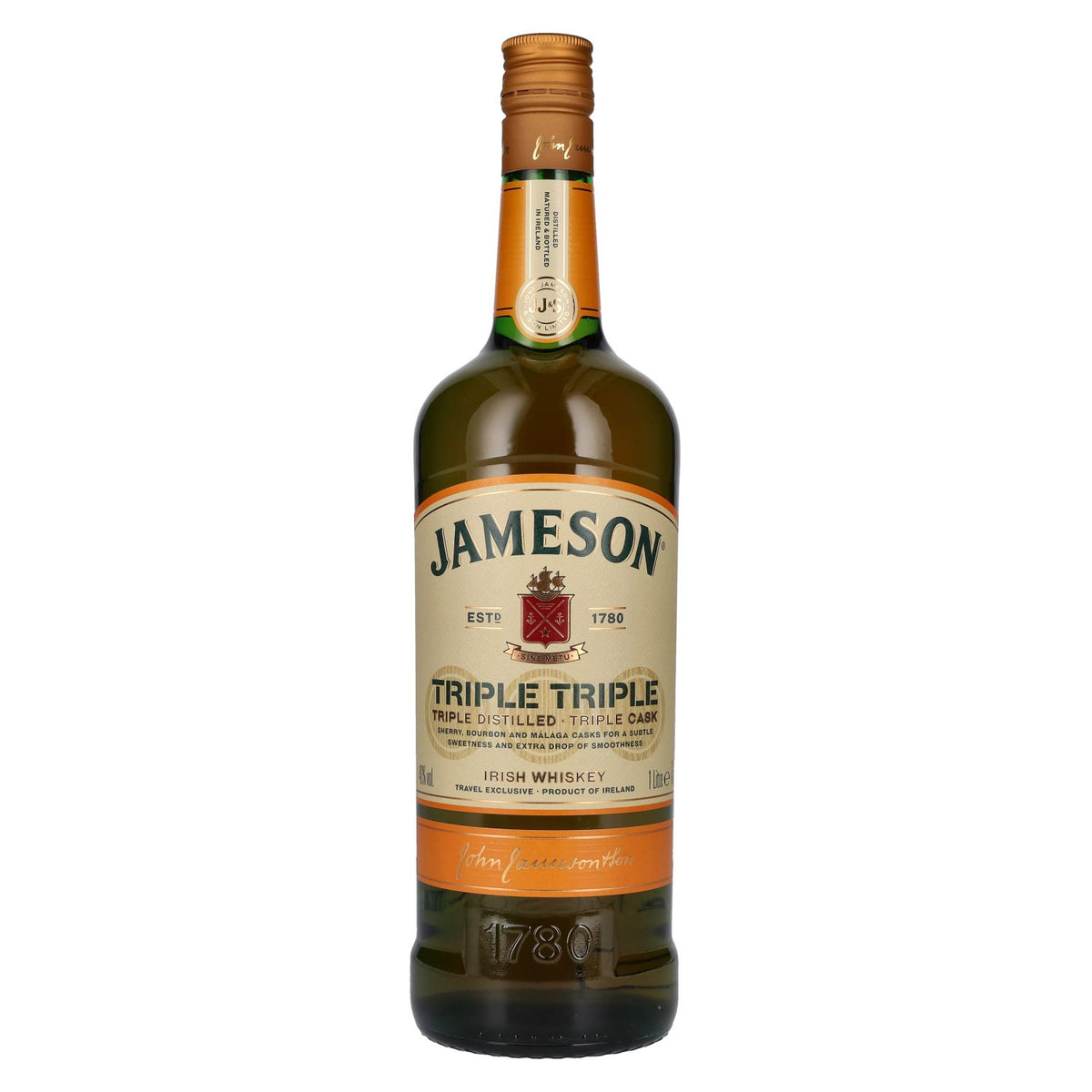 Jameson Triple Distilled &amp; Triple Cask Irish Whiskey 40% vol. 1l