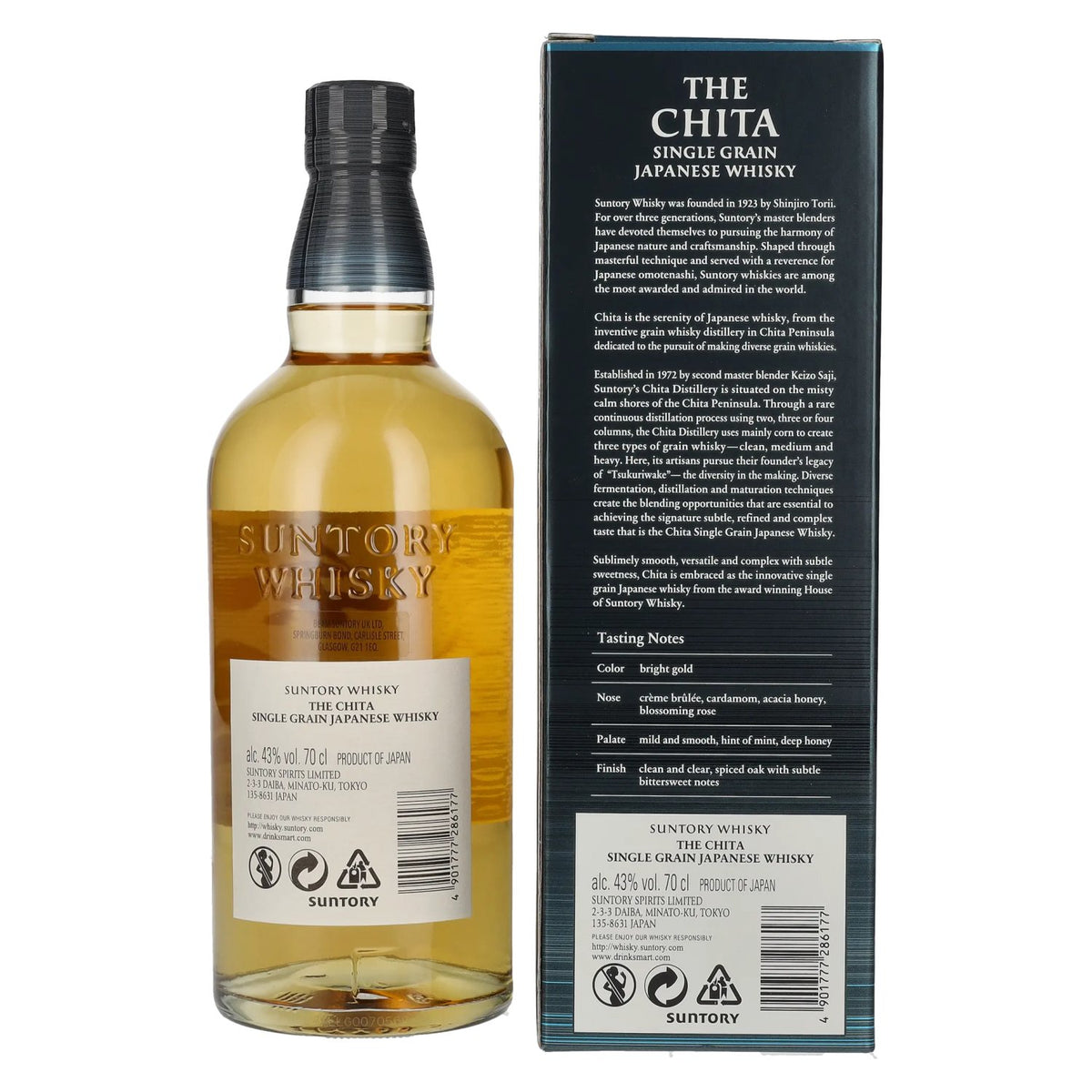 Suntory Whisky THE CHITA Single Grain Japanese Whisky 43% vol. 0,7l en boîte cadeau
