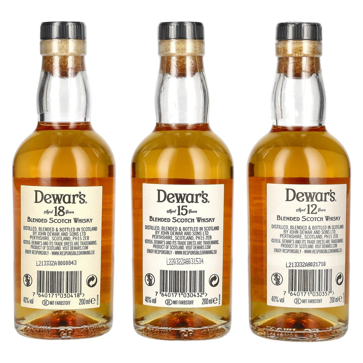 Dewar's Variety Collection 40% ABV, 3 x 0.2 l