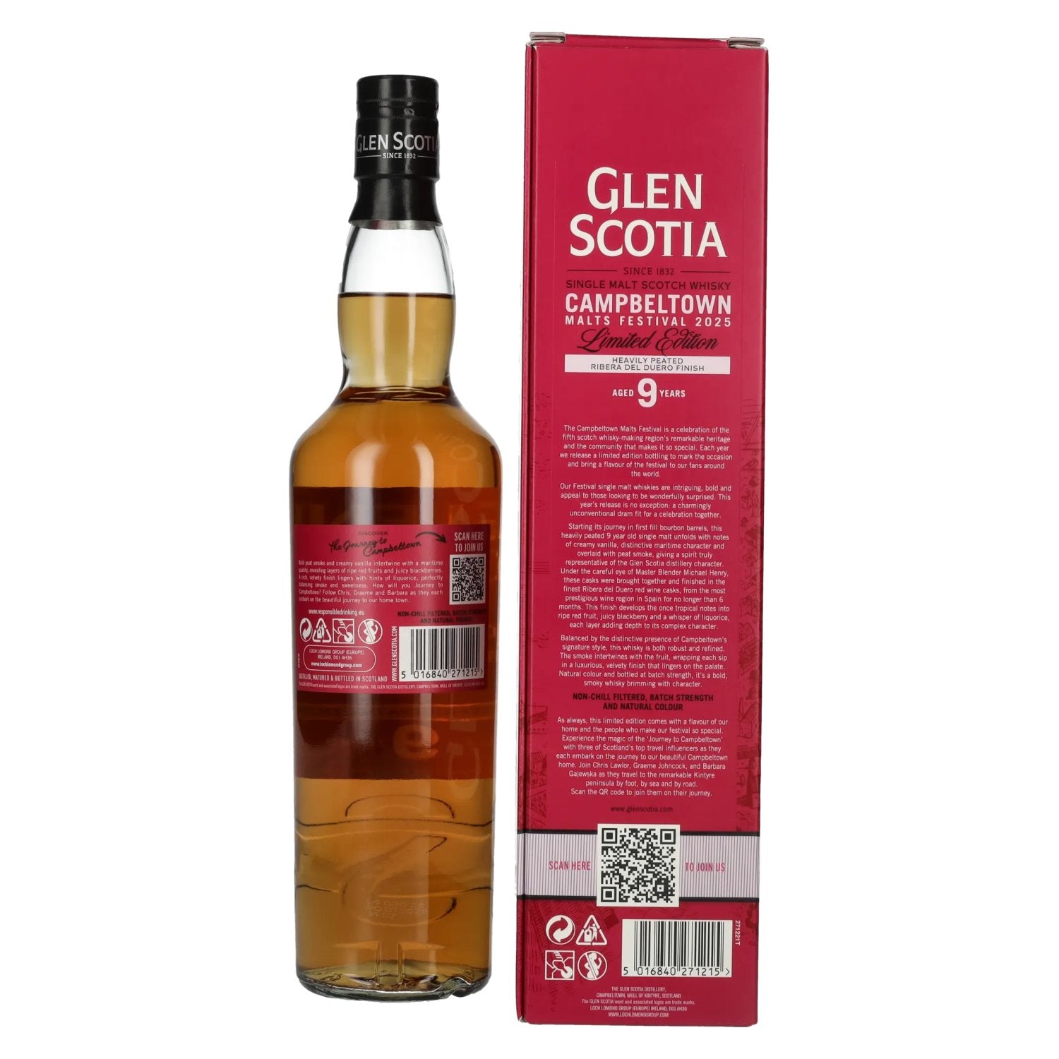 Glen Scotia 9 Years Old CAMPBELTOWN Festival Edition Single Malt Scotch Whisky 54,3% Vol. 0,7l in Geschenkbox