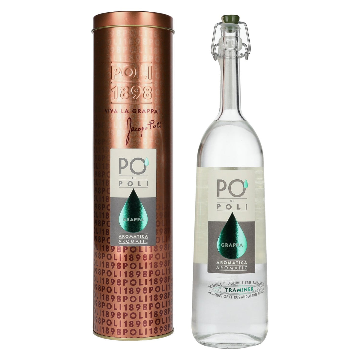 Poli Po' Di Poli Grappa Aromatica 40% Vol. 0,7l en Tinbox