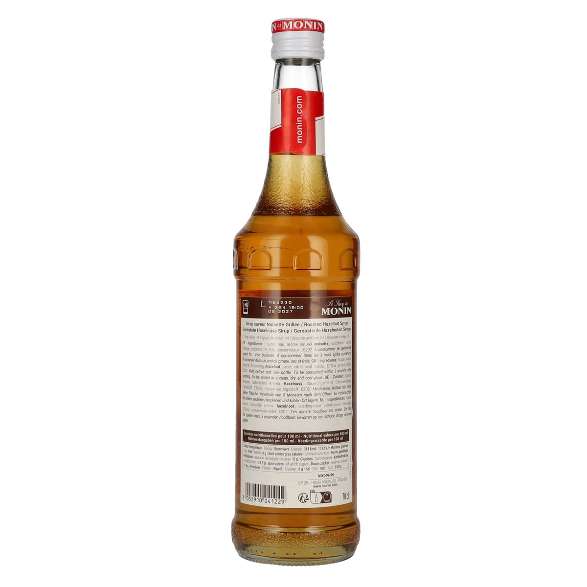 Le Sirop de Monin GERÖSTETE HASELNUSS 0,7l