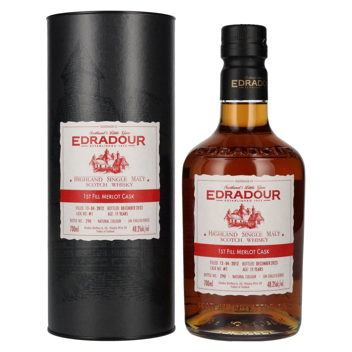 Edradour 11 Years Old ST. MICHAEL-EPPAN Merlot Cask #1 2012 48,2% vol. 0,7l en boîte cadeau