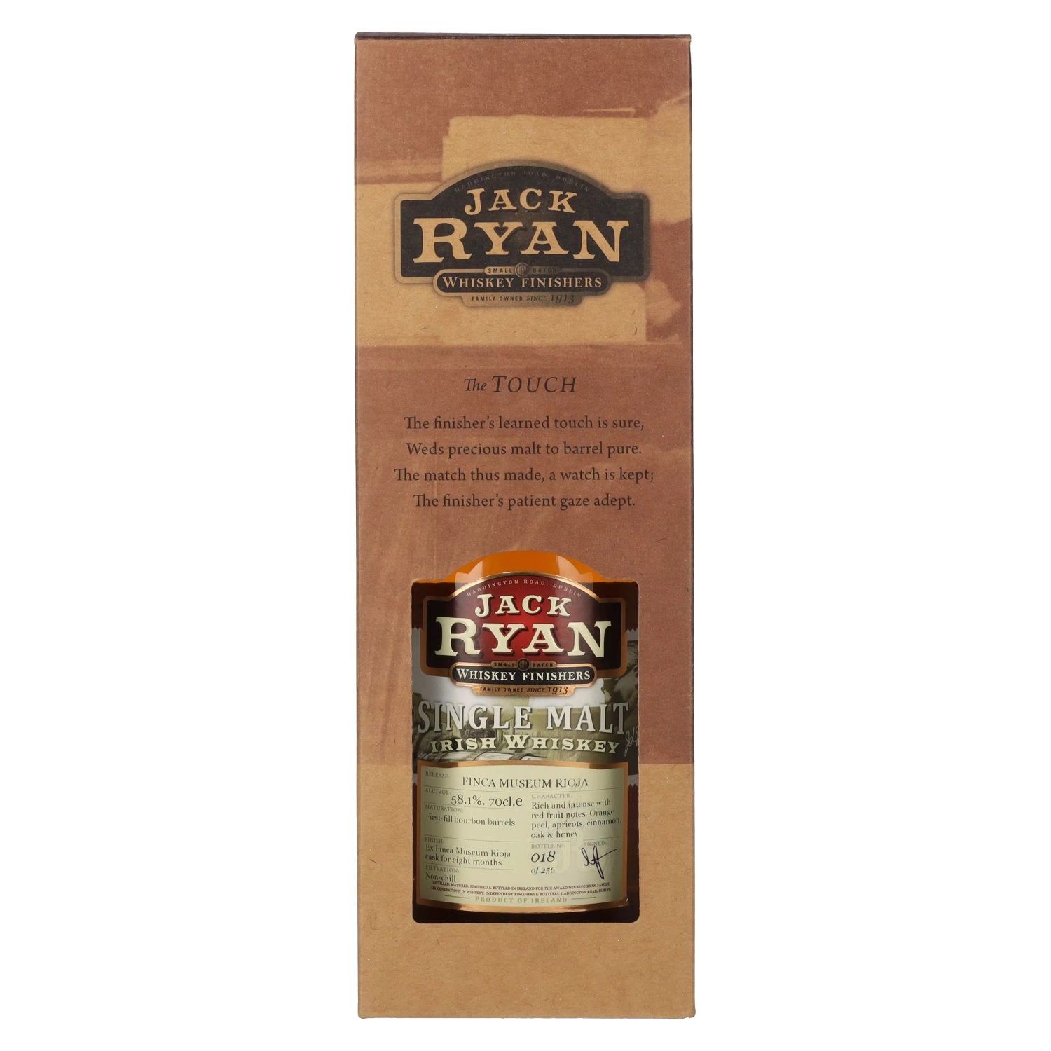 Jack Ryan 12 Years Old FINCA MUSEUM RIOJA Single Malt Irish Whiskey 58,1% Vol. 0,7l in Geschenkbox