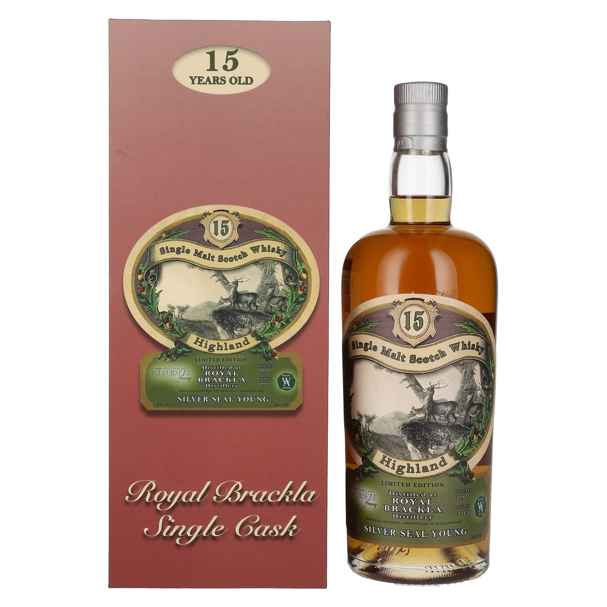 Silver Seal Royal Brackla 15 Years Old Single Cask Whisky 2007 59,3% Vol. 0,7l in gift box