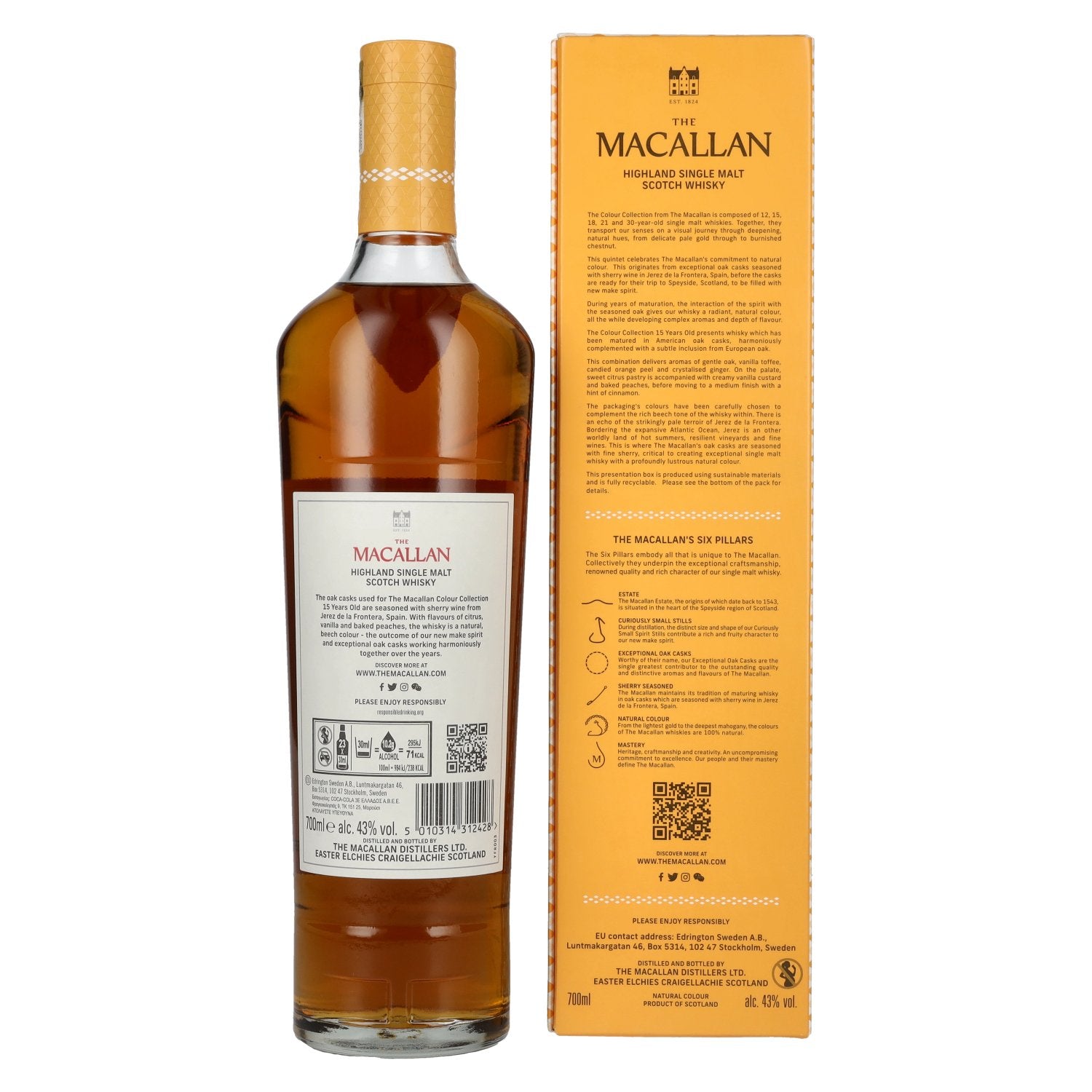 The Macallan 15 Years Old Colour Collection Highland Single Malt Scotch Whisky 43% Vol. 0,7l in gift box