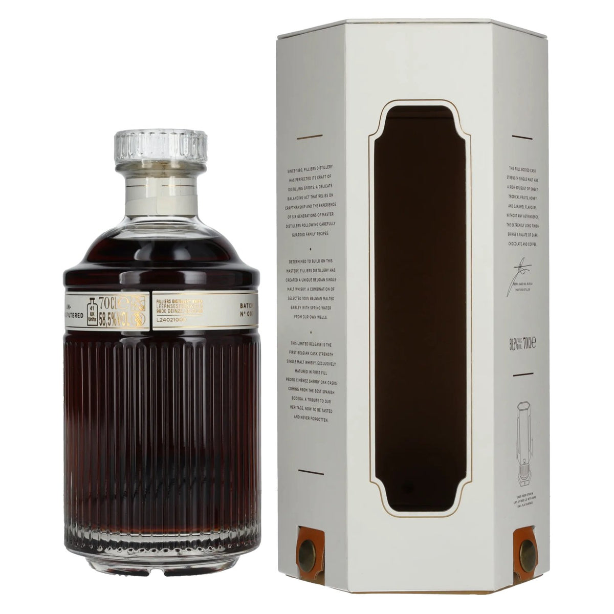 Filliers Sherry Cask Belgian Single Malt Whisky Cask Strength Limited Release 58,5% Vol. 0,7l in gift box