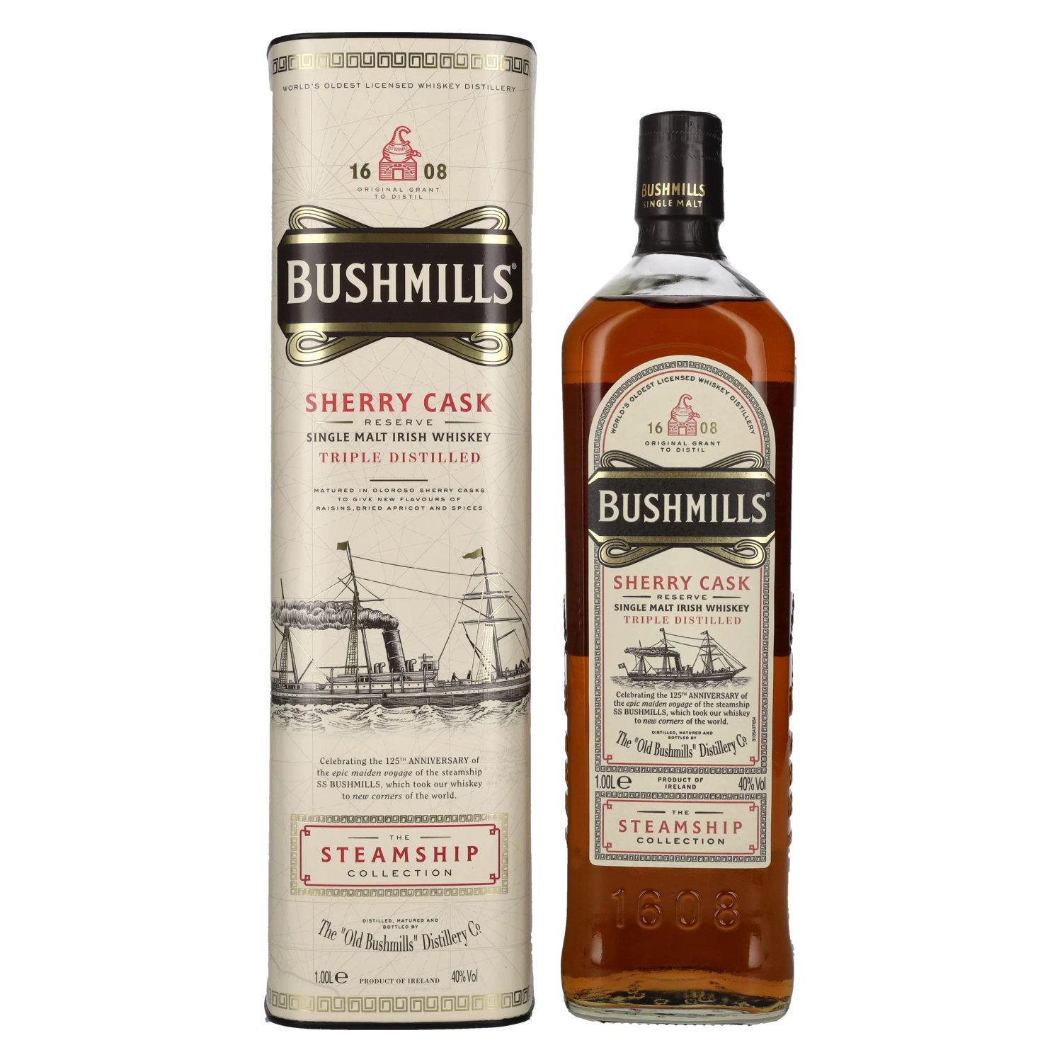 Bushmills SHERRY CASK Reserve The Steamship Collection 40% vol. 1l en boîte cadeau