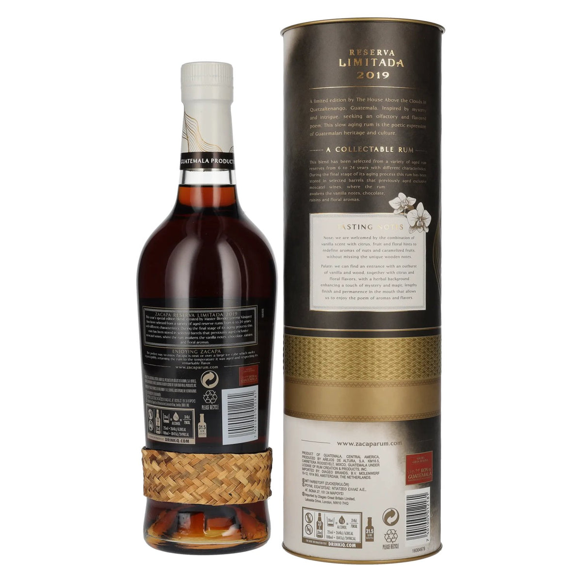 Ron Zacapa Centenario RESERVA LIMITADA Solera Gran Reserva 2019 45% Vol. 0,7l in Geschenkbox