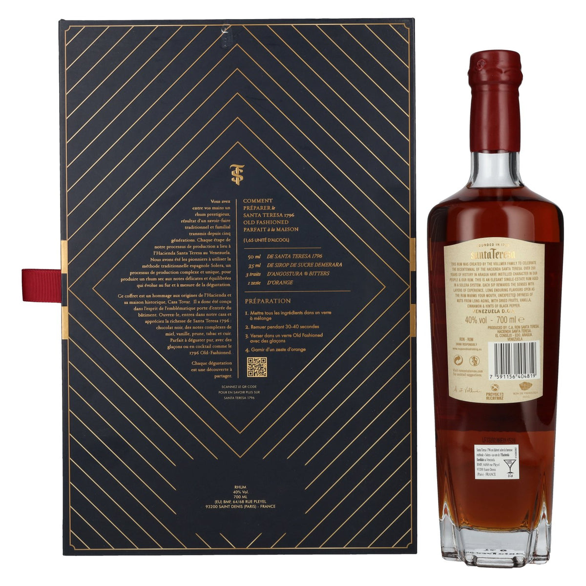 Santa Teresa 1796 Solera Rum 40% Vol. 0,7l in Geschenkbox mit Glas