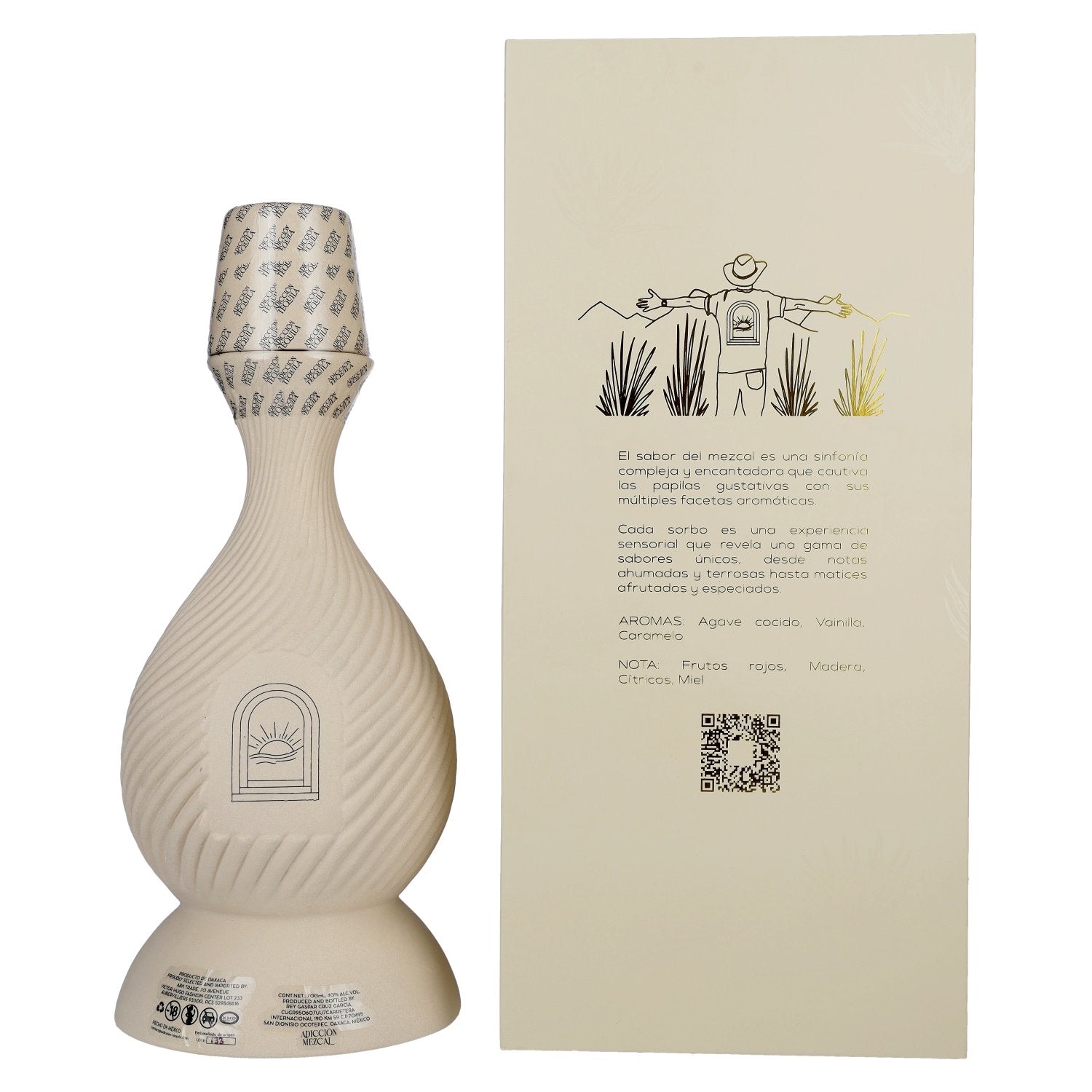 ADICCIŌN Tequila Mezcal Artesanal Joven 40% ABV 0.7l in a gift box