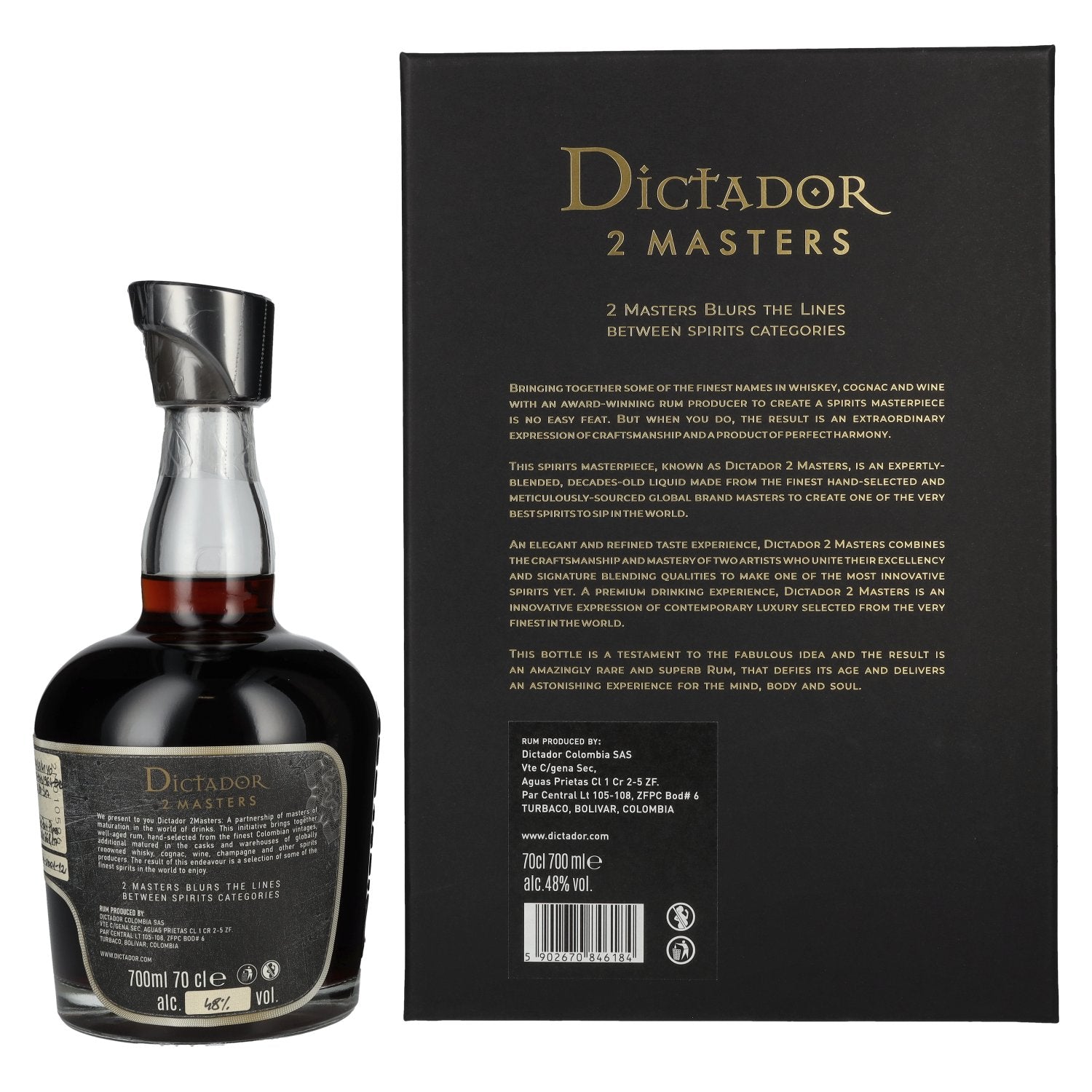 Dictador 2 MASTERS 1971/1974/1978/1980 Niepoort Port Pipe Finish 2021 48% vol. 0,7l en boîte cadeau