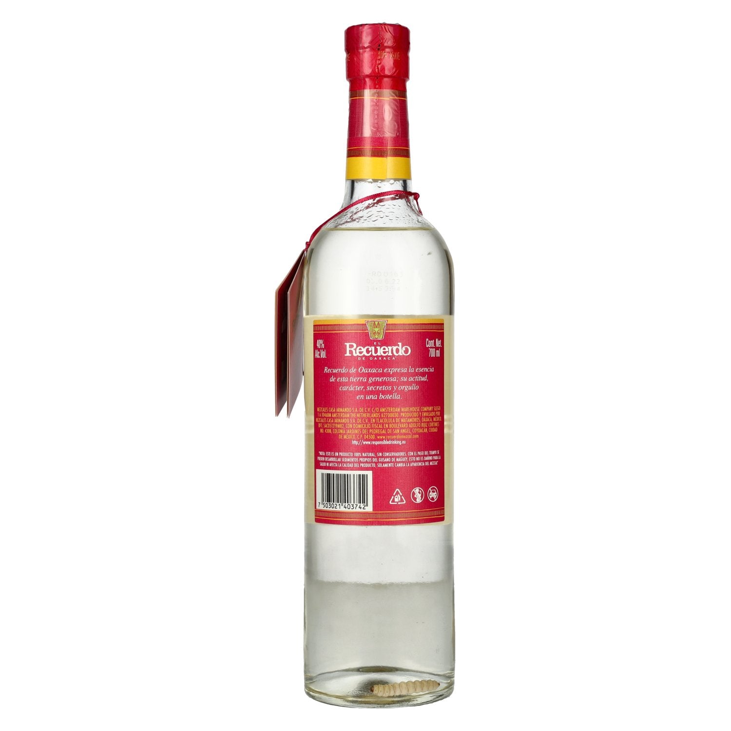 El Recuerdo de Oaxaca Mezcal Abocado avec WURM 40% vol. 0,7l